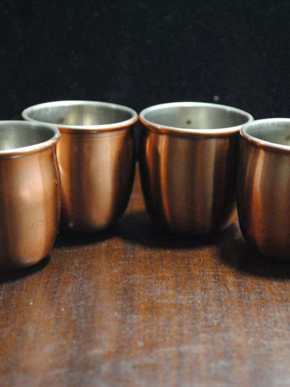 Set of 4 Mini Copper Plated Moscow Mule Mugs